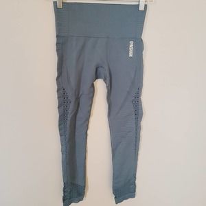 GYMSHARK Energy+ Seamless Athletic Leggings Blue Stone